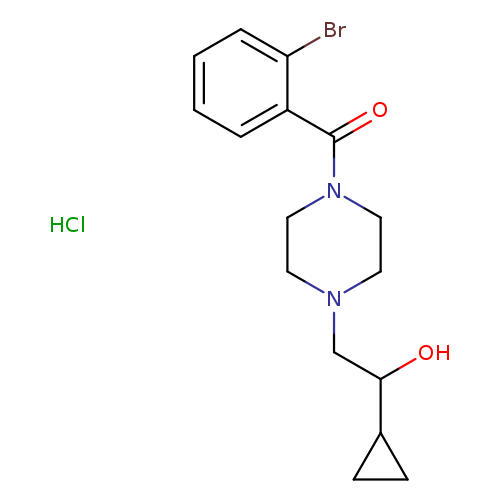 2-[4-(2-bromobenzoyl)piperazin-1-yl]-1-cyclopropylethan-1-ol hydrochloride