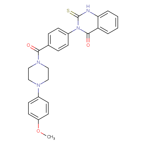 3-{4-[4-(4-methoxyphenyl)piperazine-1-carbonyl]phenyl}-2-sulfanylidene-1,2,3,4-tetrahydroquinazolin-4-one
