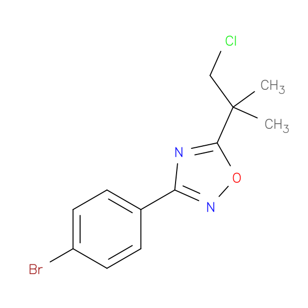 3-(4-Bromophenyl)-5-(1-chloro-2-methylpropan-2-yl)-1,2,4-oxadiazole