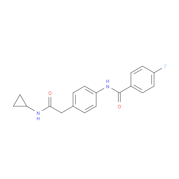 N-{4-[(cyclopropylcarbamoyl)methyl]phenyl}-4-fluorobenzamide