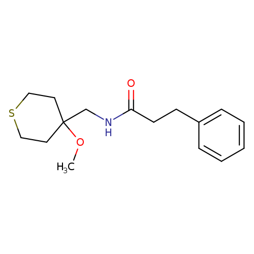 N-[(4-methoxythian-4-yl)methyl]-3-phenylpropanamide