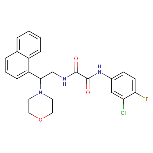 N'-(3-chloro-4-fluorophenyl)-N-[2-(morpholin-4-yl)-2-(naphthalen-1-yl)ethyl]ethanediamide