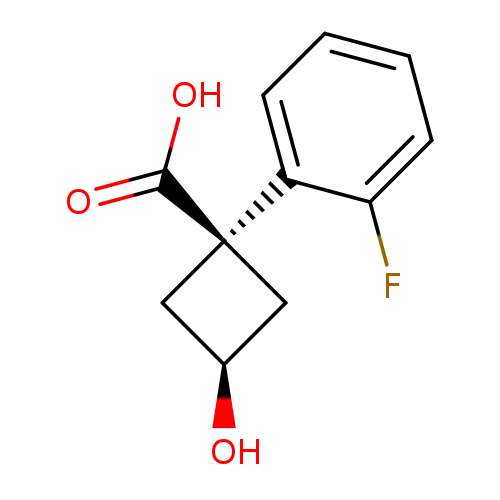 (1s,3s)-1-(2-fluorophenyl)-3-hydroxycyclobutane-1-carboxylic acid