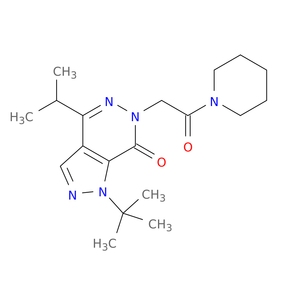1-tert-butyl-6-[2-oxo-2-(piperidin-1-yl)ethyl]-4-(propan-2-yl)-1H,6H,7H-pyrazolo[3,4-d]pyridazin-7-one
