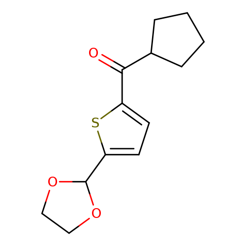 Cyclopentyl 5-(1,3-dioxolan-2-yl)-2-thienyl ketone