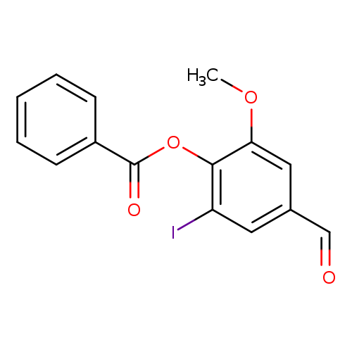 4-formyl-2-iodo-6-methoxyphenyl benzoate