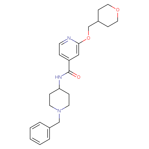 N-(1-benzylpiperidin-4-yl)-2-[(oxan-4-yl)methoxy]pyridine-4-carboxamide
