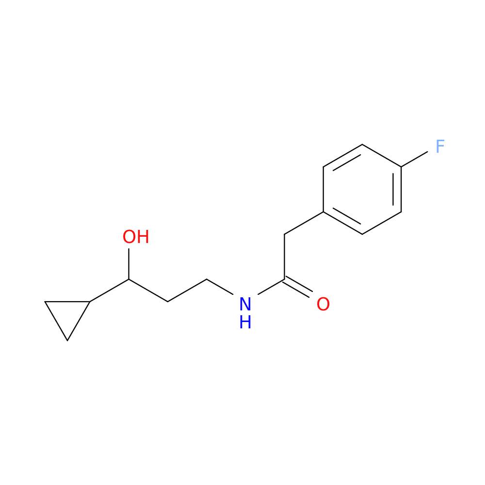 N-(3-cyclopropyl-3-hydroxypropyl)-2-(4-fluorophenyl)acetamide