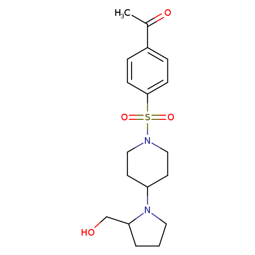 1-[4-({4-[2-(hydroxymethyl)pyrrolidin-1-yl]piperidin-1-yl}sulfonyl)phenyl]ethan-1-one