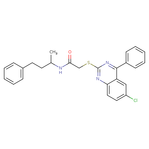 2-[(6-chloro-4-phenylquinazolin-2-yl)sulfanyl]-N-(4-phenylbutan-2-yl)acetamide
