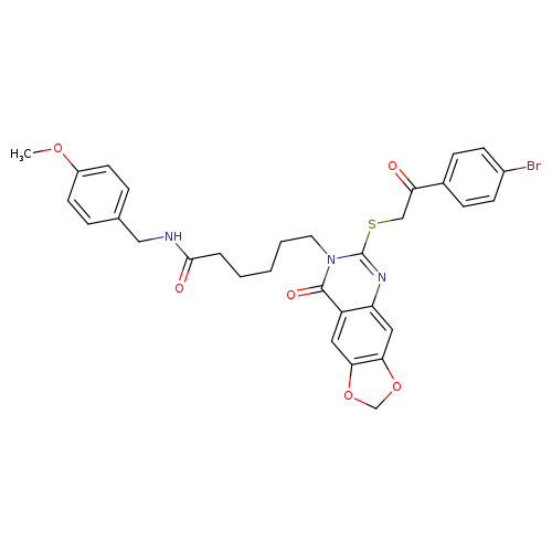 6-(6-{[2-(4-bromophenyl)-2-oxoethyl]sulfanyl}-8-oxo-2H,7H,8H-[1,3]dioxolo[4,5-g]quinazolin-7-yl)-N-[(4-methoxyphenyl)methyl]hexanamide