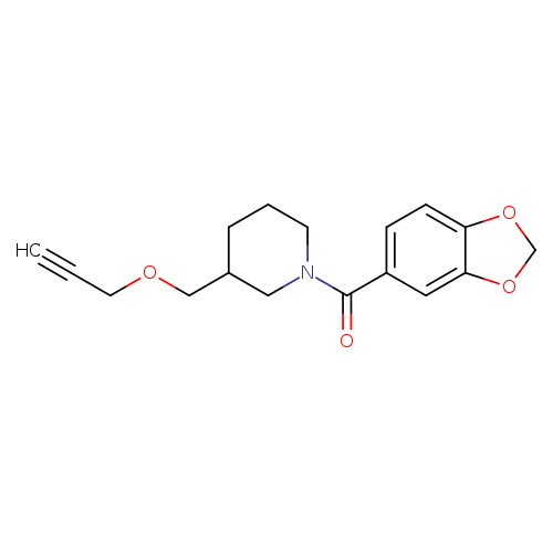 1-(2H-1,3-benzodioxole-5-carbonyl)-3-[(prop-2-yn-1-yloxy)methyl]piperidine