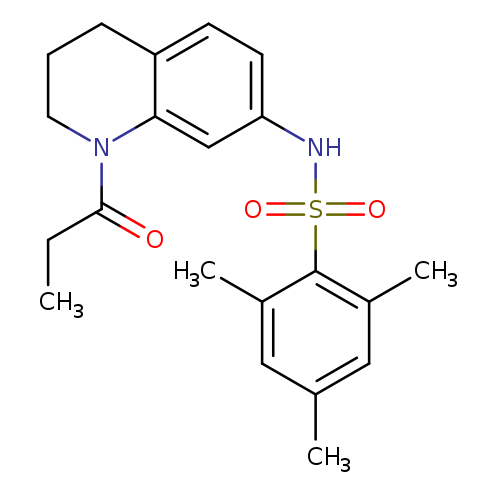 2,4,6-trimethyl-N-(1-propanoyl-1,2,3,4-tetrahydroquinolin-7-yl)benzene-1-sulfonamide