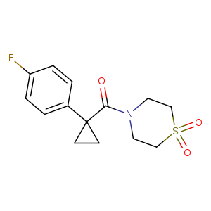 4-[1-(4-fluorophenyl)cyclopropanecarbonyl]-1lambda6-thiomorpholine-1,1-dione