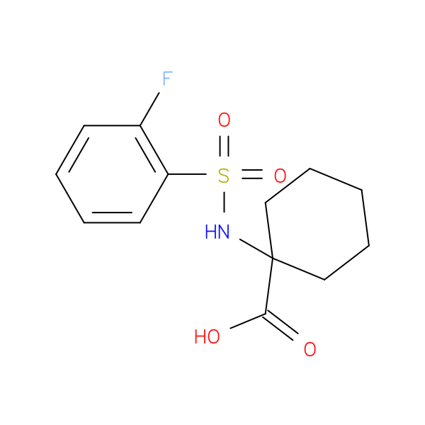 1-((2-fluorophenyl)sulfonamido)cyclohexane-1-carboxylic acid