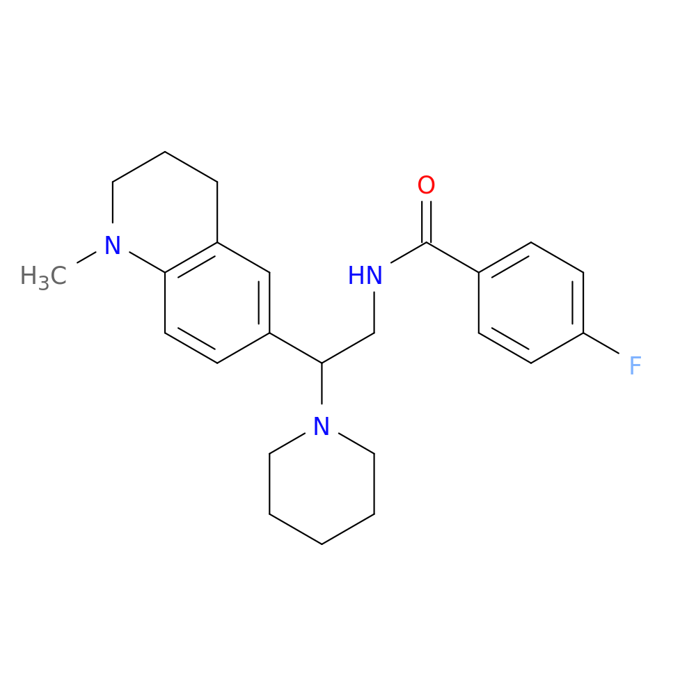 4-fluoro-N-[2-(1-methyl-1,2,3,4-tetrahydroquinolin-6-yl)-2-(piperidin-1-yl)ethyl]benzamide