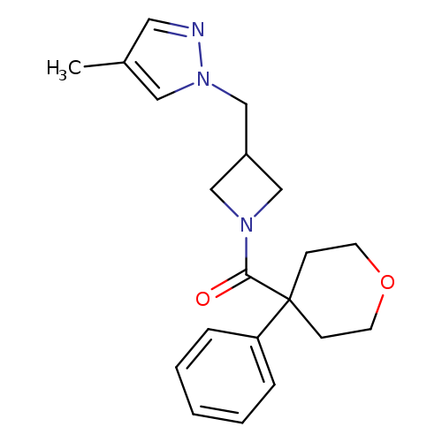 4-methyl-1-{[1-(4-phenyloxane-4-carbonyl)azetidin-3-yl]methyl}-1H-pyrazole