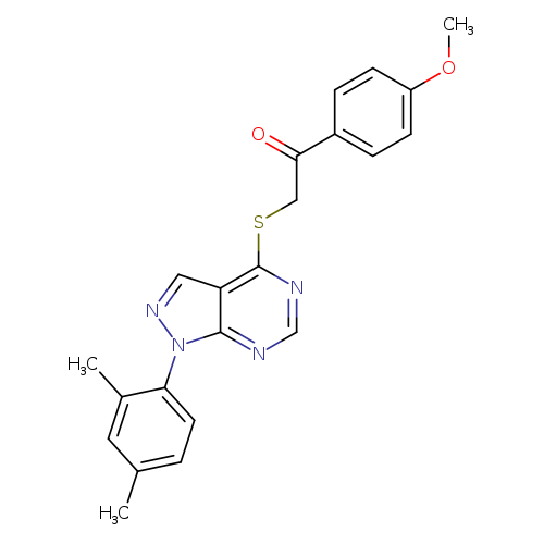 2-{[1-(2,4-dimethylphenyl)-1H-pyrazolo[3,4-d]pyrimidin-4-yl]sulfanyl}-1-(4-methoxyphenyl)ethan-1-one