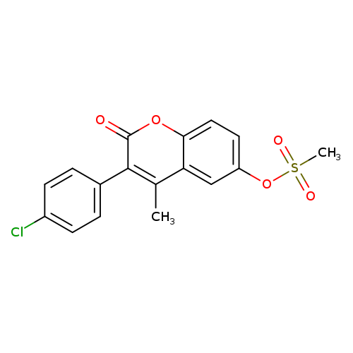 3-(4-chlorophenyl)-4-methyl-2-oxo-2H-chromen-6-yl methanesulfonate