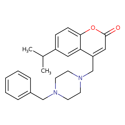 4-[(4-benzylpiperazin-1-yl)methyl]-6-(propan-2-yl)-2H-chromen-2-one