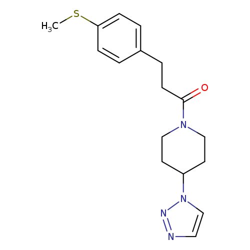 3-[4-(methylsulfanyl)phenyl]-1-[4-(1H-1,2,3-triazol-1-yl)piperidin-1-yl]propan-1-one