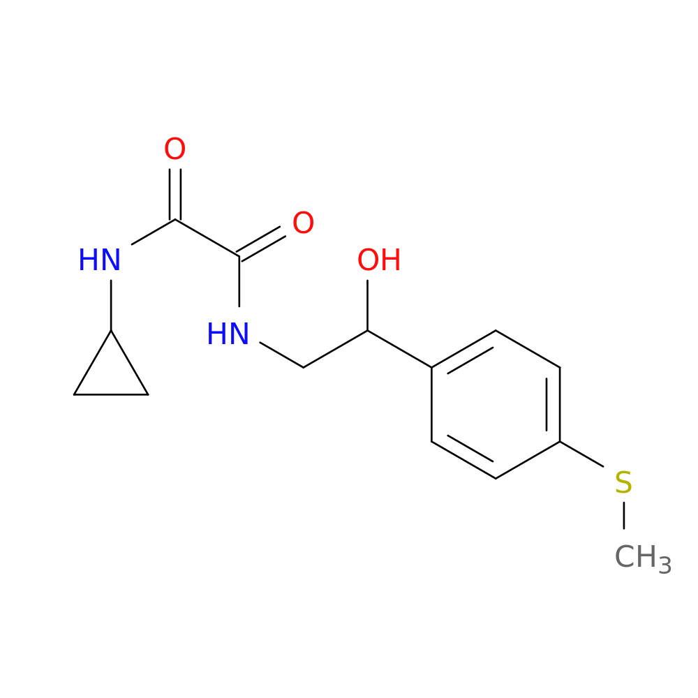 N-cyclopropyl-N'-{2-hydroxy-2-[4-(methylsulfanyl)phenyl]ethyl}ethanediamide