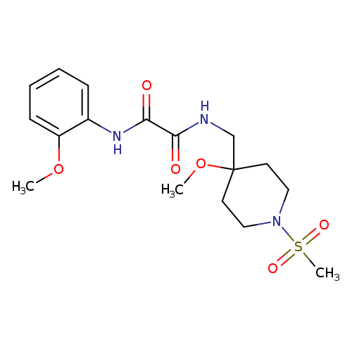 N-[(1-methanesulfonyl-4-methoxypiperidin-4-yl)methyl]-N'-(2-methoxyphenyl)ethanediamide