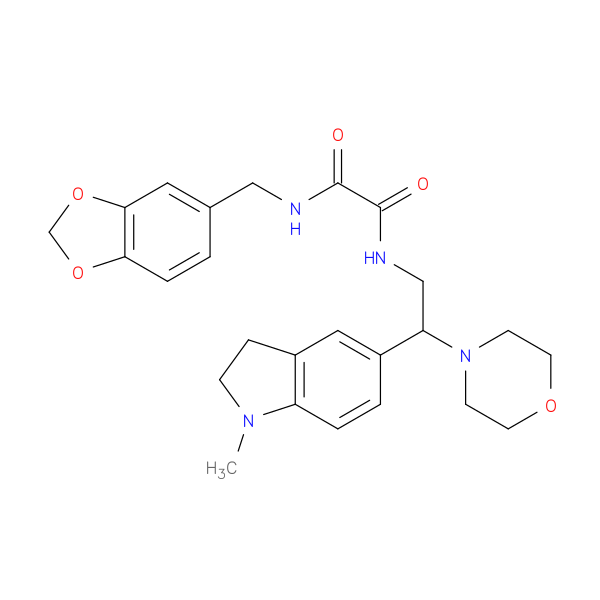 N-[(2H-1,3-benzodioxol-5-yl)methyl]-N'-[2-(1-methyl-2,3-dihydro-1H-indol-5-yl)-2-(morpholin-4-yl)ethyl]ethanediamide