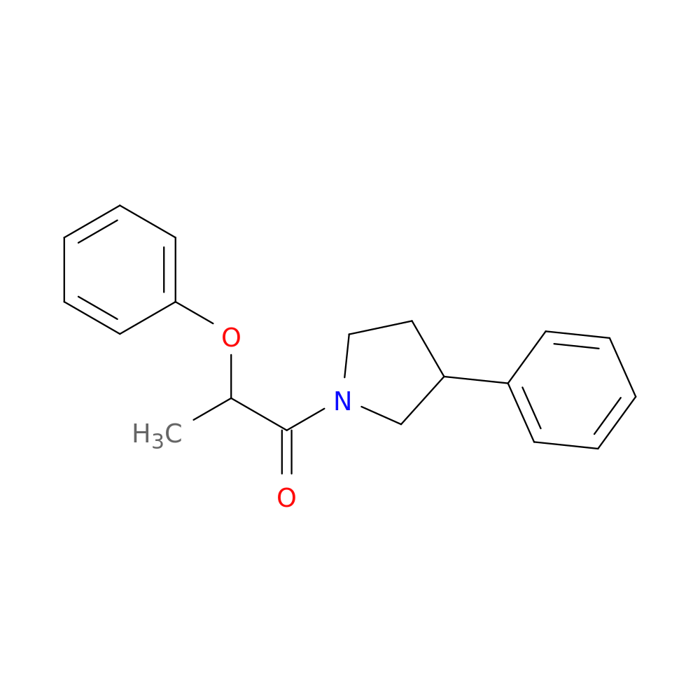 2-phenoxy-1-(3-phenylpyrrolidin-1-yl)propan-1-one