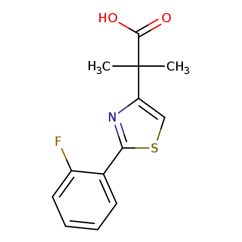 2-[2-(2-fluorophenyl)-1,3-thiazol-4-yl]-2-methylpropanoic acid