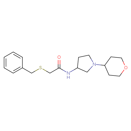 2-(benzylsulfanyl)-N-[1-(oxan-4-yl)pyrrolidin-3-yl]acetamide