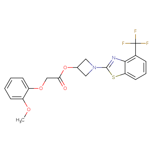 1-[4-(trifluoromethyl)-1,3-benzothiazol-2-yl]azetidin-3-yl 2-(2-methoxyphenoxy)acetate