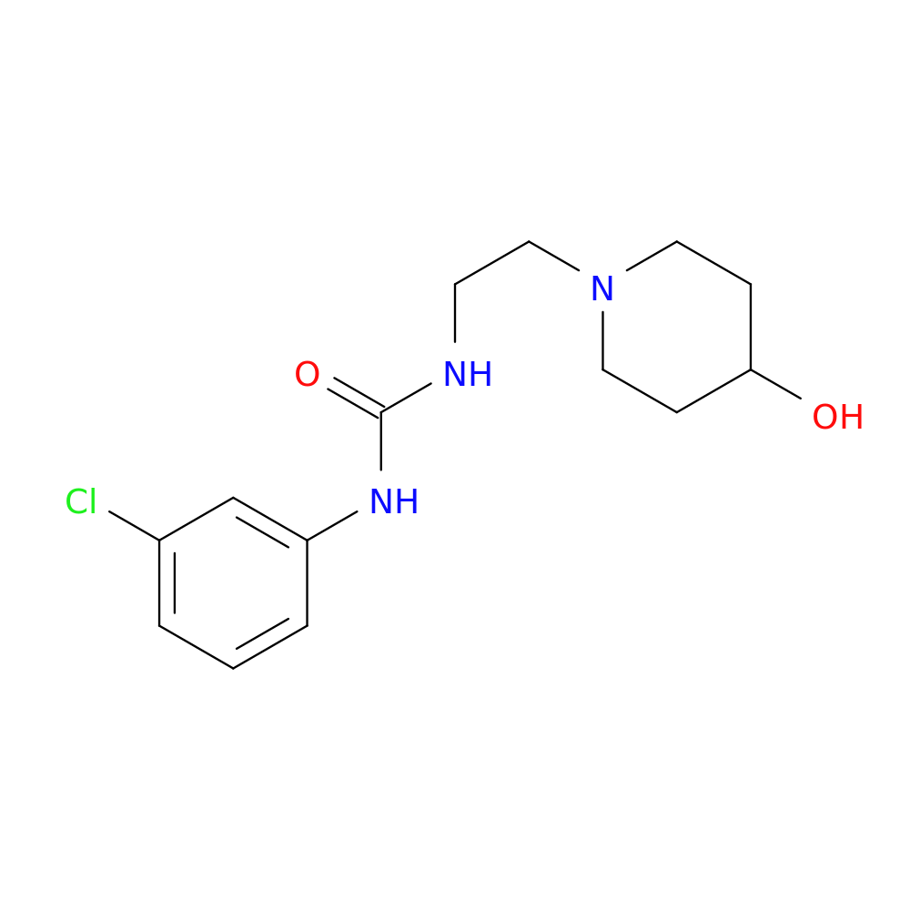 1-(3-chlorophenyl)-3-[2-(4-hydroxypiperidin-1-yl)ethyl]urea