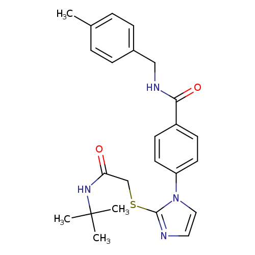 4-(2-{[(tert-butylcarbamoyl)methyl]sulfanyl}-1H-imidazol-1-yl)-N-[(4-methylphenyl)methyl]benzamide