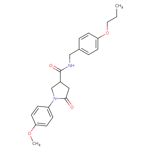 1-(4-methoxyphenyl)-5-oxo-N-[(4-propoxyphenyl)methyl]pyrrolidine-3-carboxamide