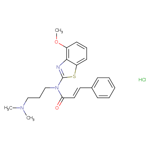 (2E)-N-[3-(dimethylamino)propyl]-N-(4-methoxy-1,3-benzothiazol-2-yl)-3-phenylprop-2-enamide hydrochloride