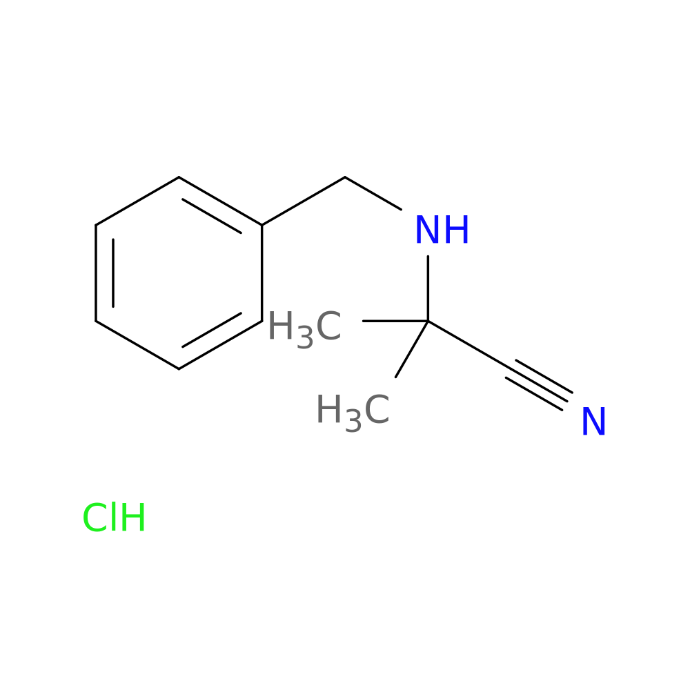 2-(benzylamino)-2-methylpropanenitrile hydrochloride