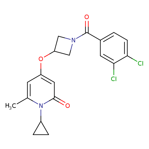 1-cyclopropyl-4-{[1-(3,4-dichlorobenzoyl)azetidin-3-yl]oxy}-6-methyl-1,2-dihydropyridin-2-one