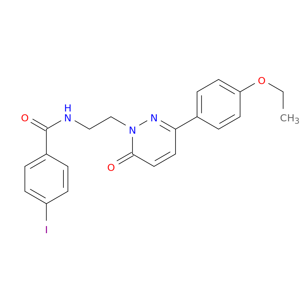 N-{2-[3-(4-ethoxyphenyl)-6-oxo-1,6-dihydropyridazin-1-yl]ethyl}-4-iodobenzamide