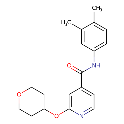 N-(3,4-dimethylphenyl)-2-(oxan-4-yloxy)pyridine-4-carboxamide