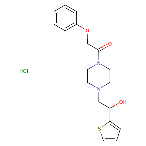 1-{4-[2-hydroxy-2-(thiophen-2-yl)ethyl]piperazin-1-yl}-2-phenoxyethan-1-one hydrochloride