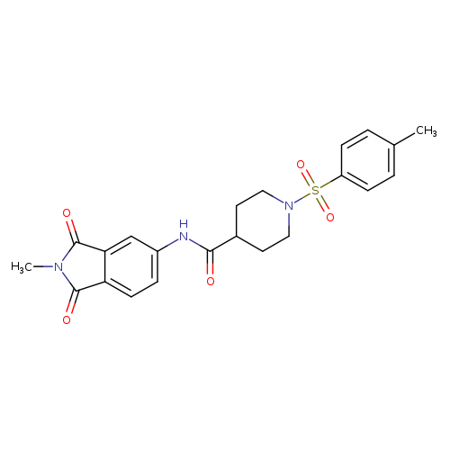 N-(2-methyl-1,3-dioxo-2,3-dihydro-1H-isoindol-5-yl)-1-(4-methylbenzenesulfonyl)piperidine-4-carboxamide