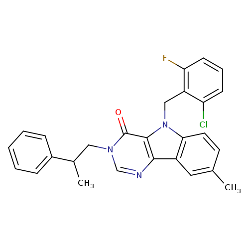 5-[(2-chloro-6-fluorophenyl)methyl]-8-methyl-3-(2-phenylpropyl)-3H,4H,5H-pyrimido[5,4-b]indol-4-one