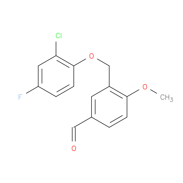 3-((2-Chloro-4-fluorophenoxy)methyl)-4-methoxybenzaldehyde