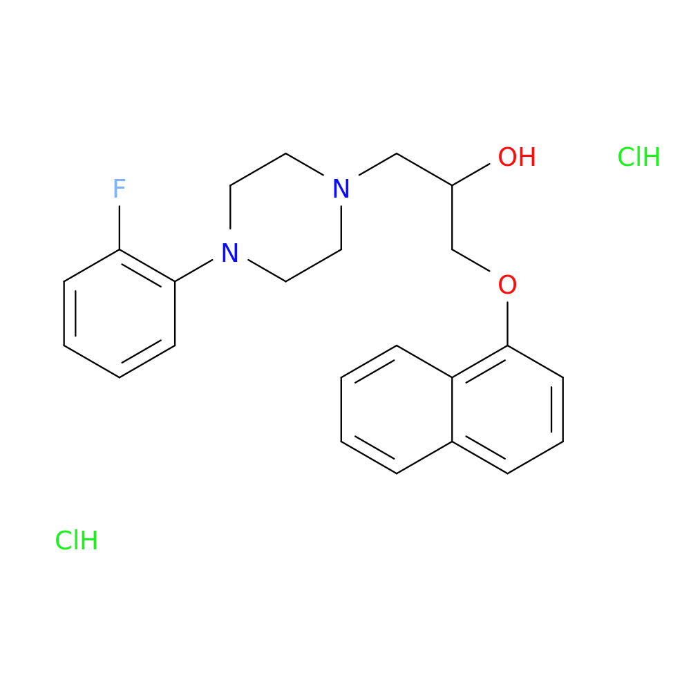 1-[4-(2-fluorophenyl)piperazin-1-yl]-3-(naphthalen-1-yloxy)propan-2-ol dihydrochloride
