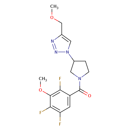 4-(methoxymethyl)-1-[1-(2,4,5-trifluoro-3-methoxybenzoyl)pyrrolidin-3-yl]-1H-1,2,3-triazole