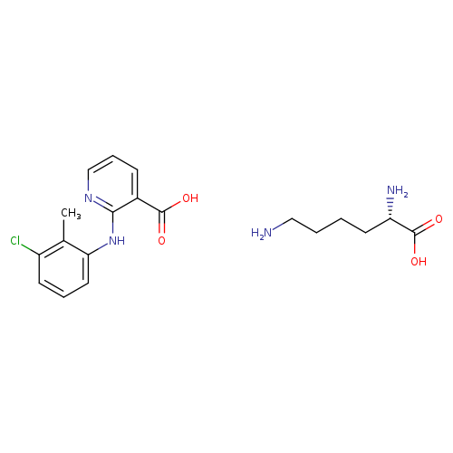 L-Lysine, 2-[(3-chloro-2-methylphenyl)amino]-3-pyridinecarboxylate (1:1)