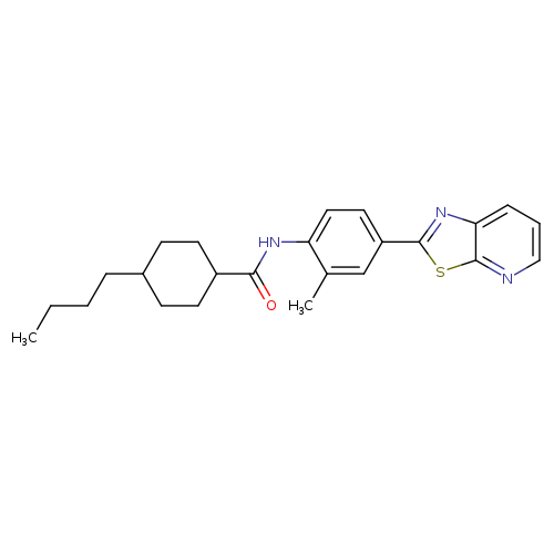 4-butyl-N-(2-methyl-4-{[1,3]thiazolo[5,4-b]pyridin-2-yl}phenyl)cyclohexane-1-carboxamide