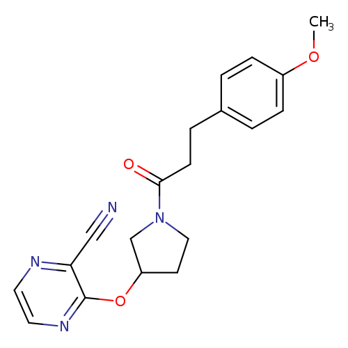 3-({1-[3-(4-methoxyphenyl)propanoyl]pyrrolidin-3-yl}oxy)pyrazine-2-carbonitrile