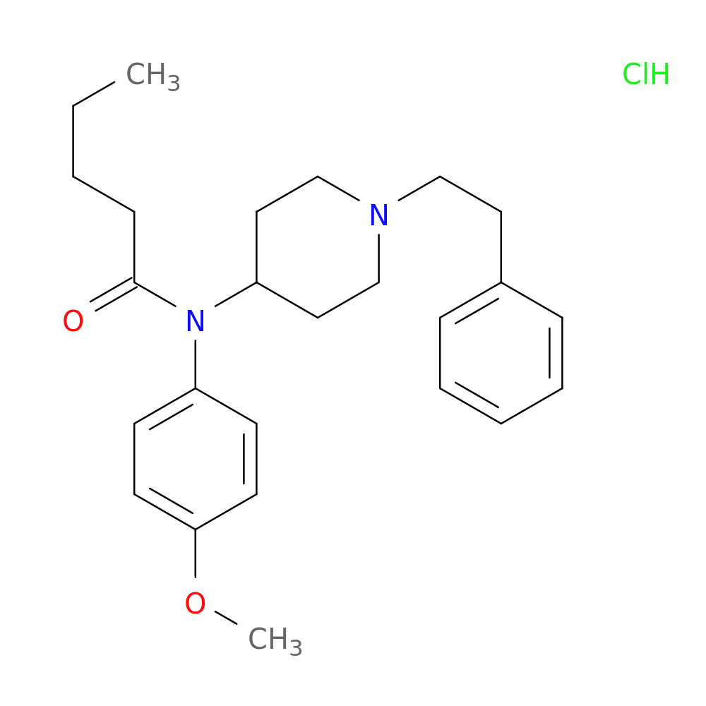 N-(4-methoxyphenyl)-N-(1-phenethylpiperidin-4-yl)pentanamide,monohydrochloride